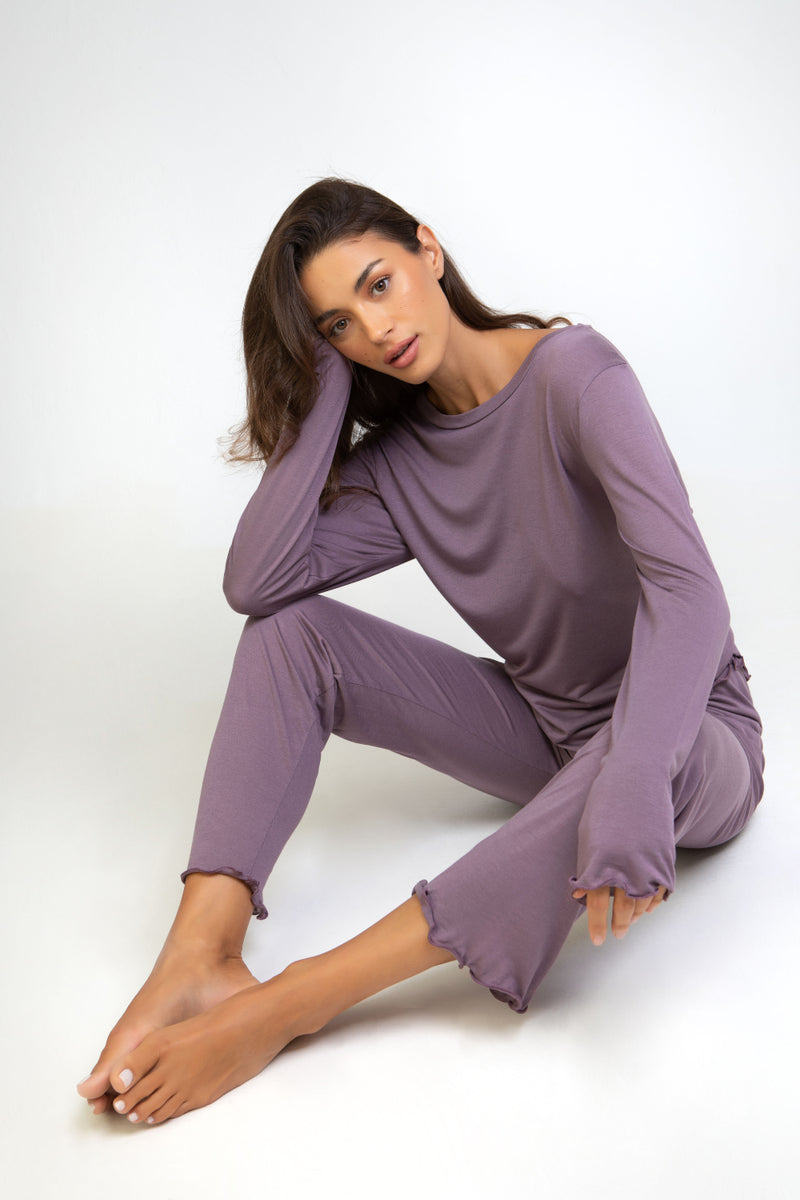 Bianca Bamboo Pyjamas Set Purple